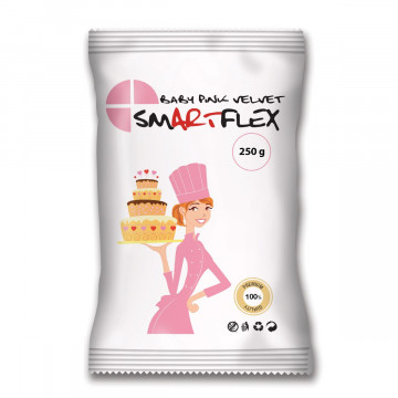 Masa cukrowa, fondant - SmartFlex - różowa, 250 g