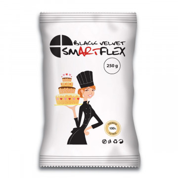 Sugar paste, fondant - SmartFlex - black, 250 g