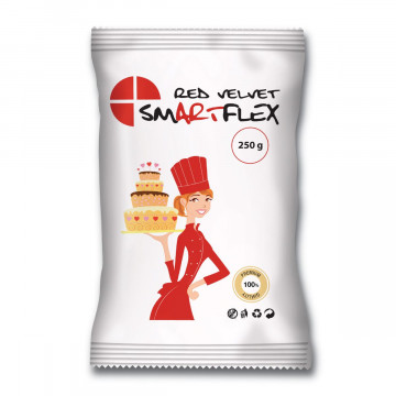 Sugar paste, fondant - SmartFlex - red, 250 g