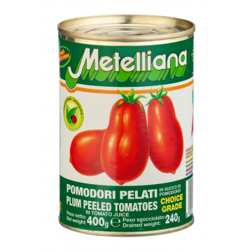 Pomidory w puszce - Metelliana - całe, bez skóry, 400 g